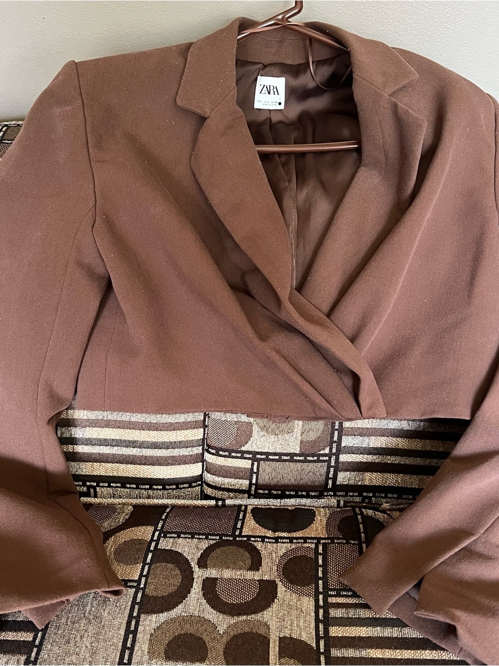 Zara Chocolate Brown Tailored Blazer